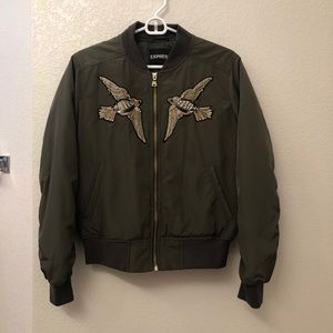 Express Embroidery Bomber Jacket
